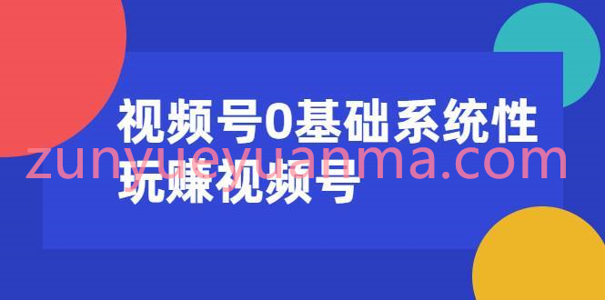 视频号0基础学习视频号内容运营+引流+快速变现 20节课全集
