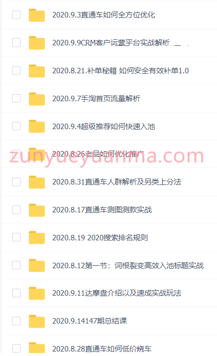 上府VIP淘宝运营详解视频课 手淘补单直通车全方位解析