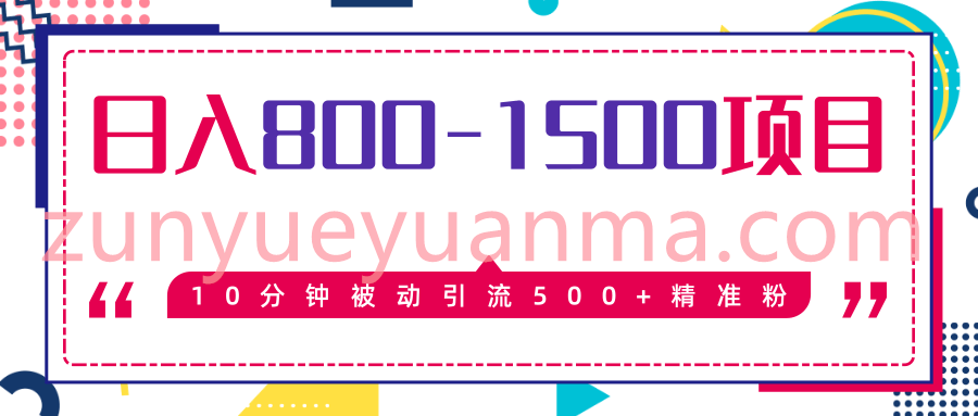 最新项目10分钟被动引流500+精准粉