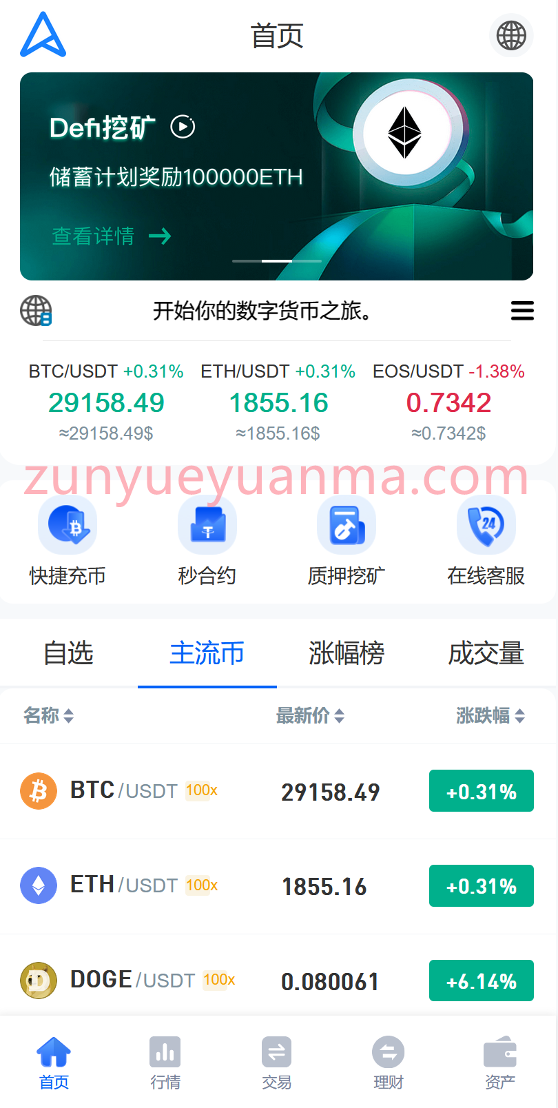【商业收费源码】EX区块链交易所平台基础版