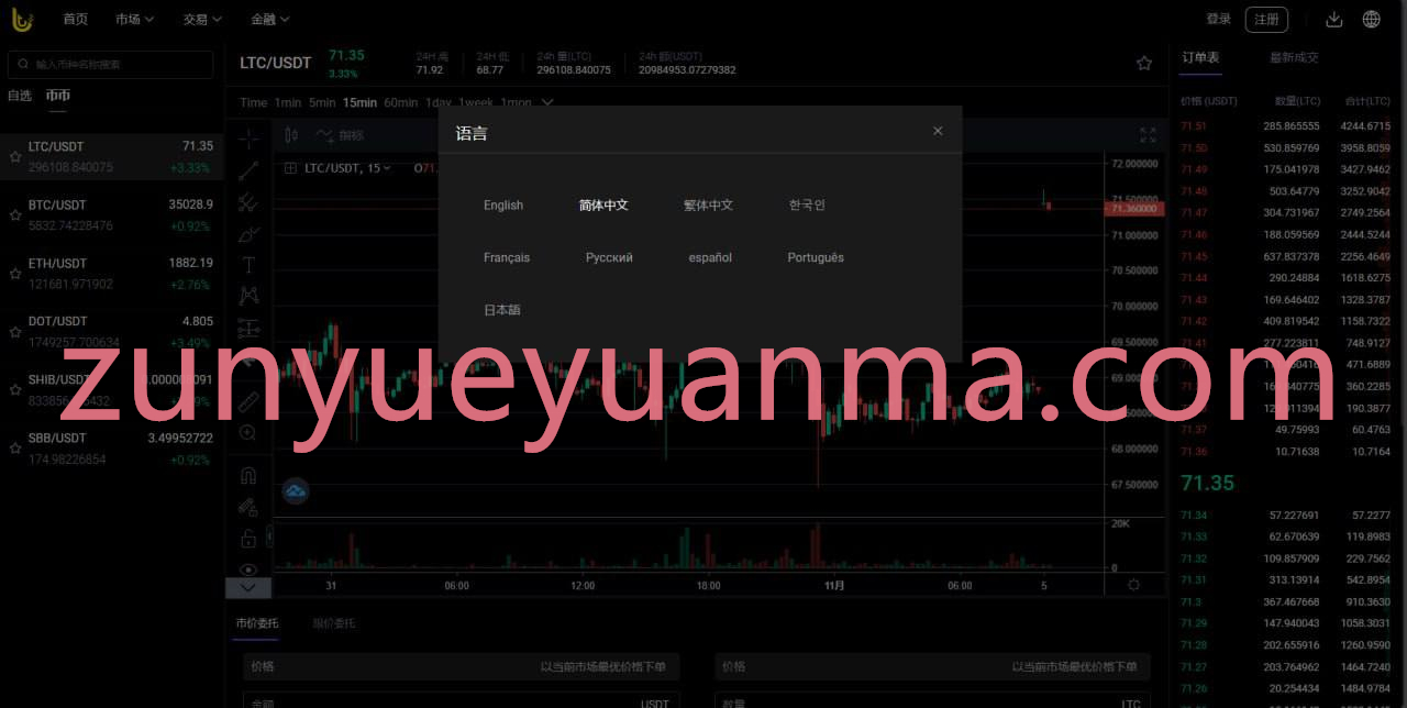 【商业收费源码】多语言交易所 币币交易 现货 闪兑 秒合约期权交易 锁仓赚币 借贷
